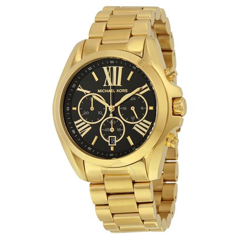 michael kors bradshaw chronograph black dial|bradshaw gold tone watch reviews.